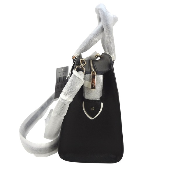 NWT Kate Spade Madison Saffiano Leather Medium Satchel Black Gold-Tone Hardware - Picture 2 of 9